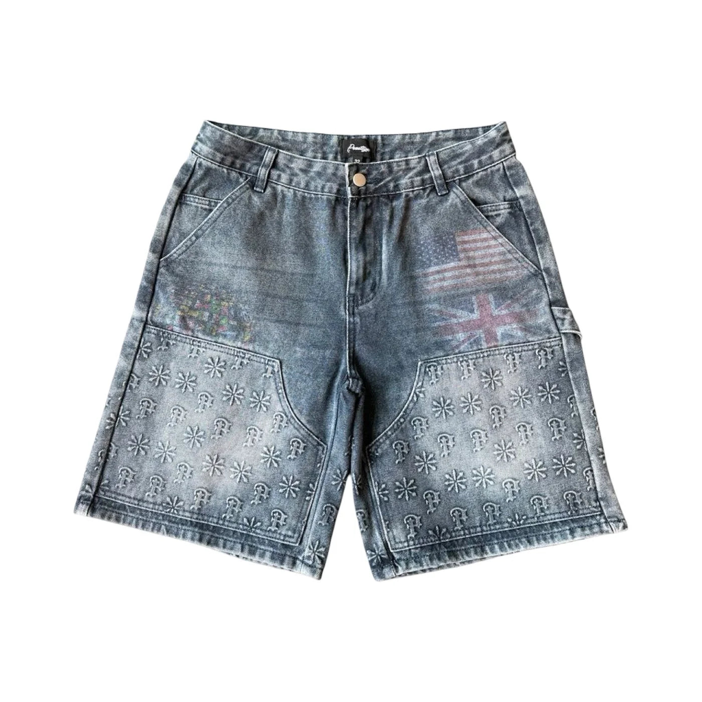 Prestige “embossed” denim shorts