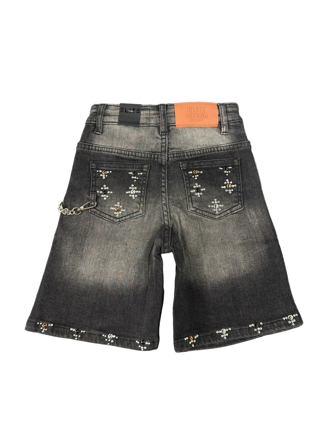Kids Elite premium black Jean shorts