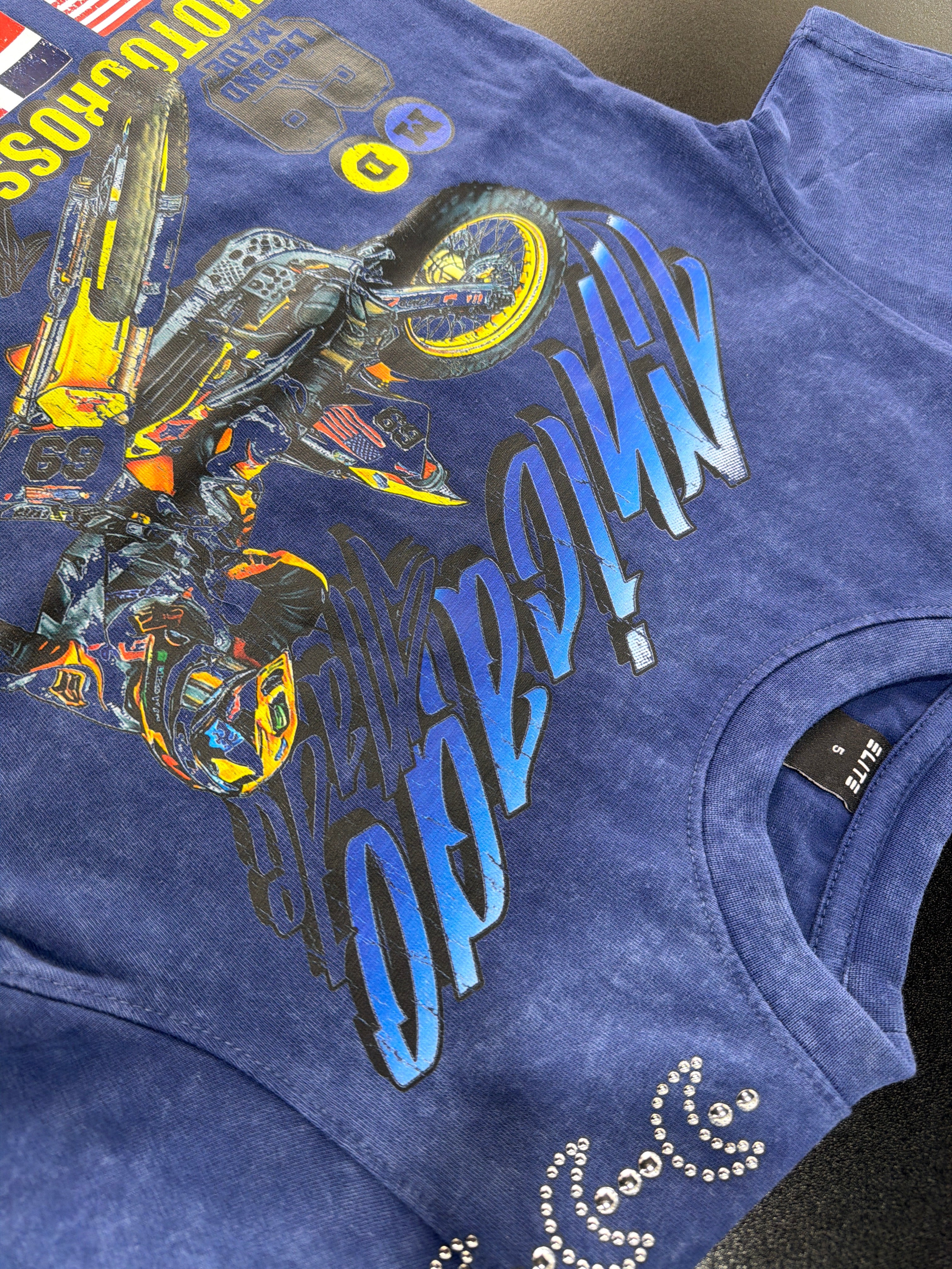Elite Premium Denim (blue) “motocross” tee
