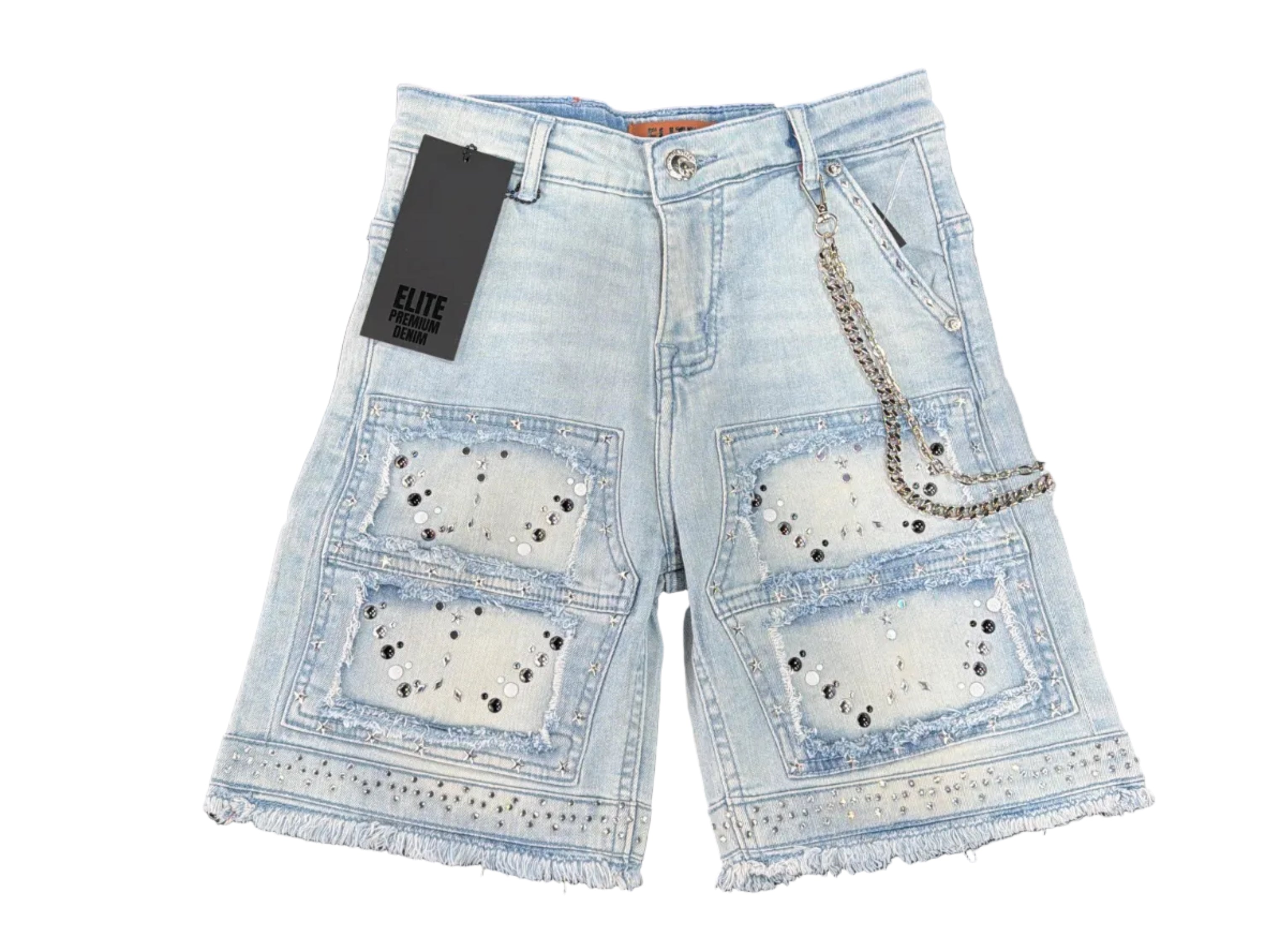 Elite Premium Denim light blue Jean shorts