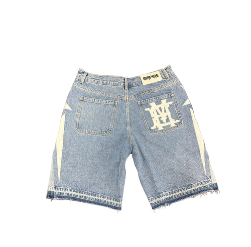 Empire (light-blue) Star Jean shorts
