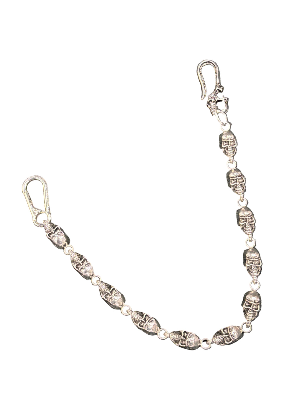 Silver skull wallet chain