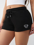 Embroidered True Religion Lounge Shorts