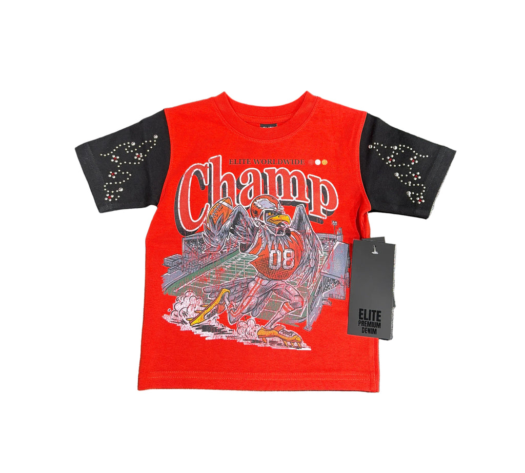 Kids Elite Premium Denim “champ” tee