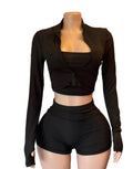 3 piece yoga set (jacket,tank top and bottom)