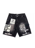 M.E (black) Ai denim shorts