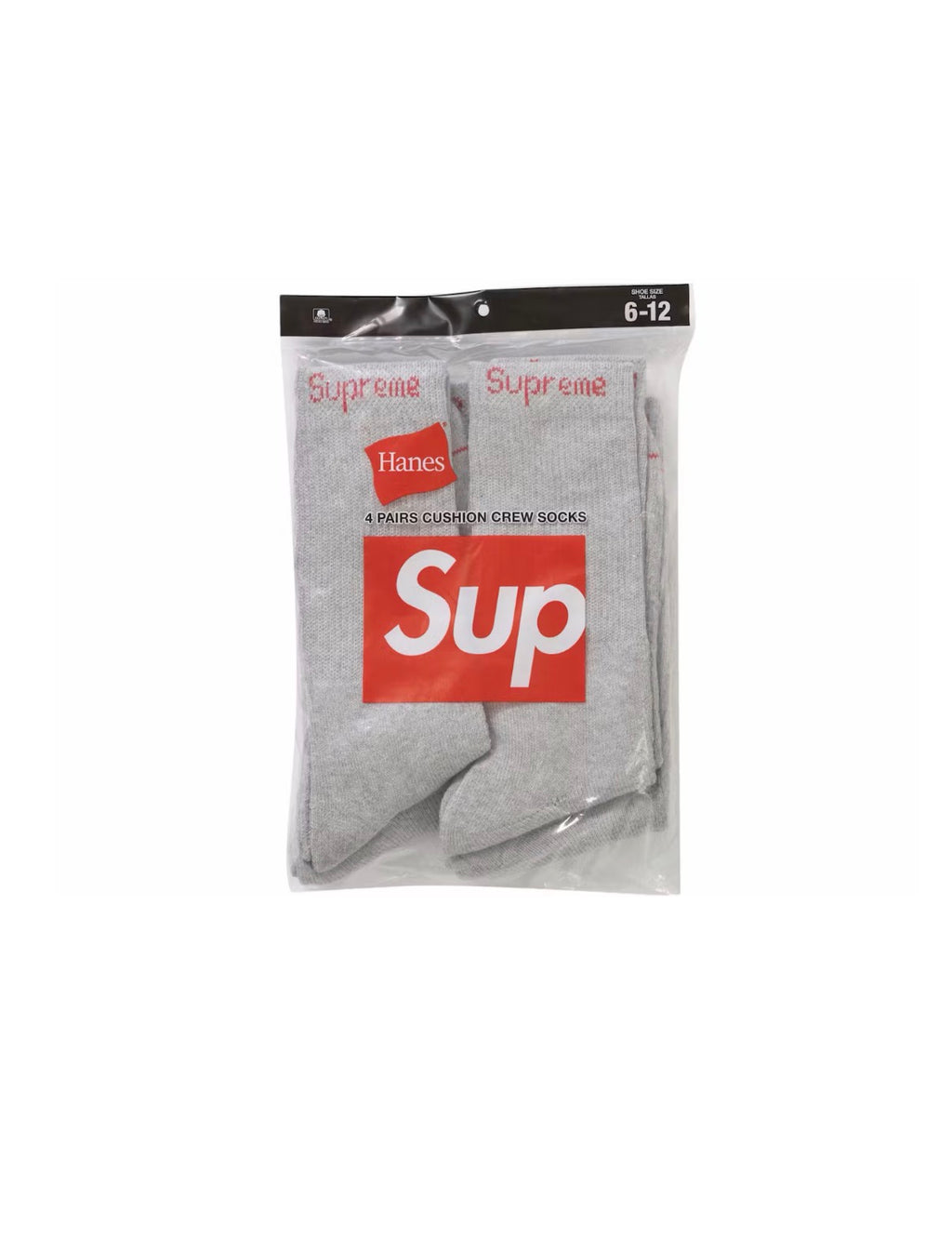 Supreme socks (Grey) size 6-12