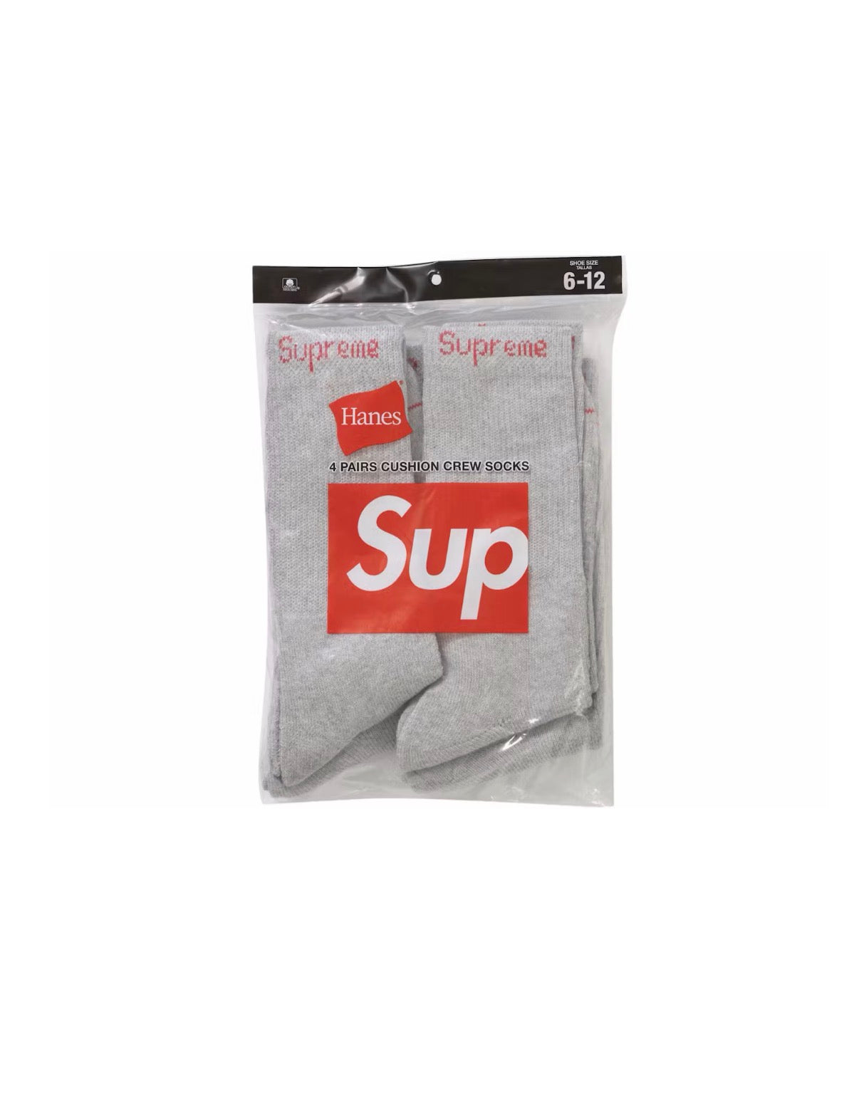 Supreme socks (Grey) size 6-12