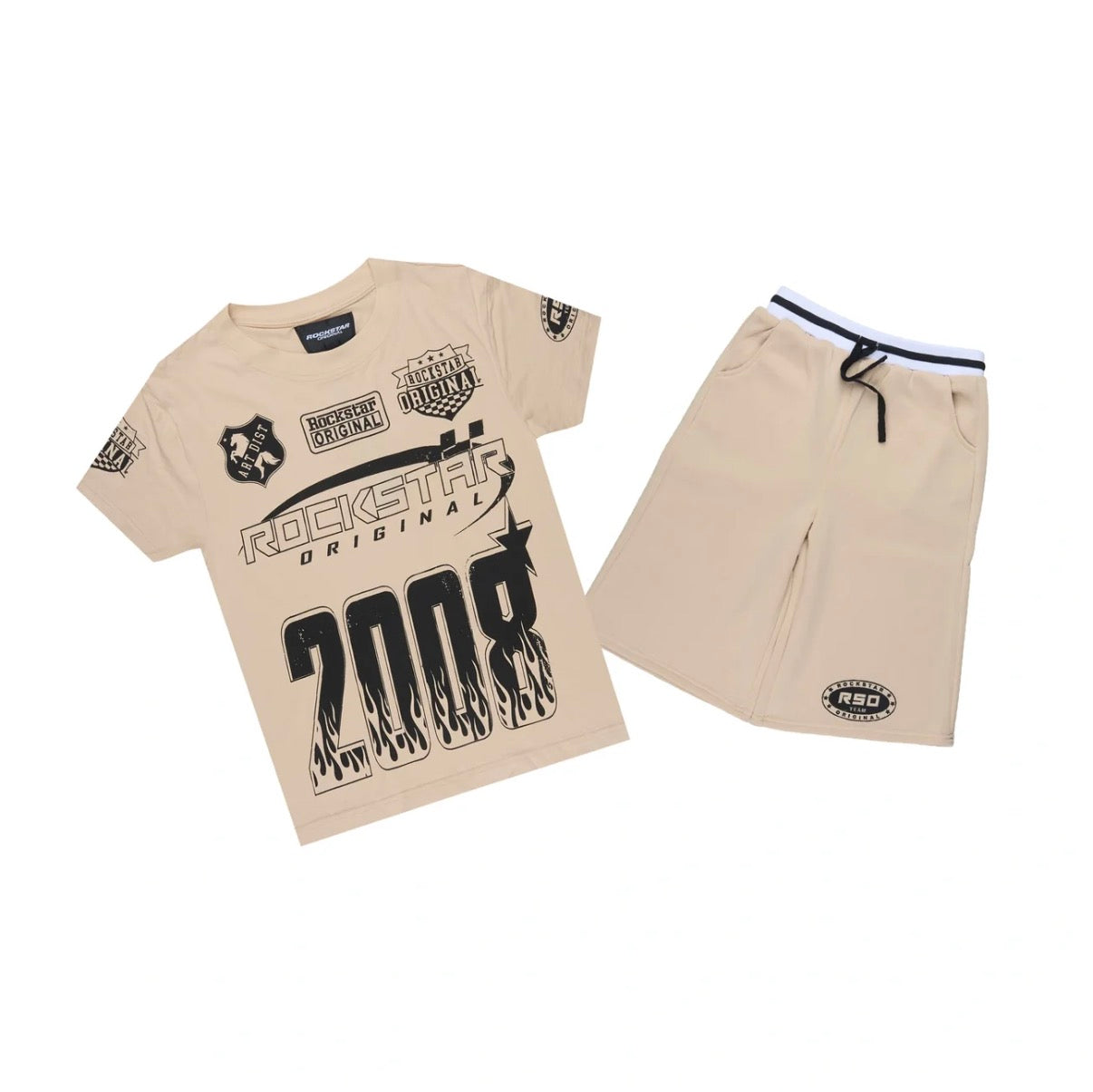 Kids Rockstar original (Beige) (Top+Bottom)  set