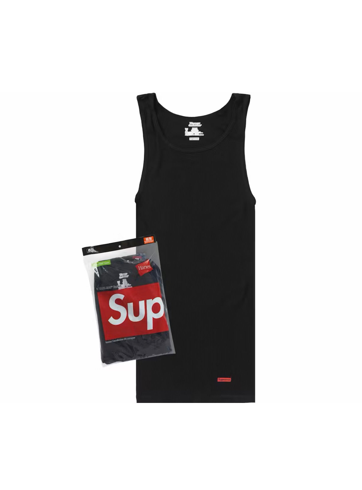 Supreme (3 pack) tagless tanks  (black)