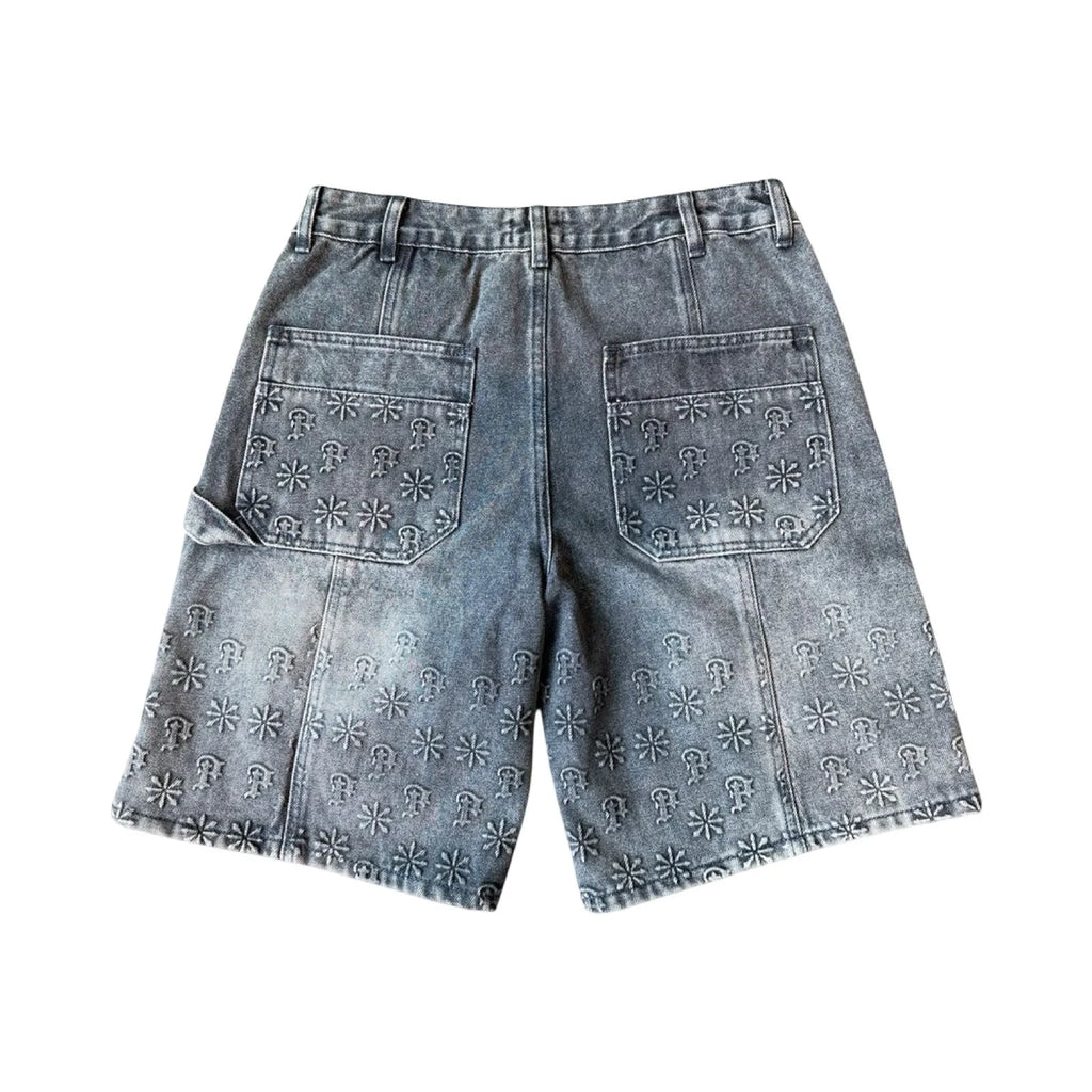 Prestige “embossed” denim shorts