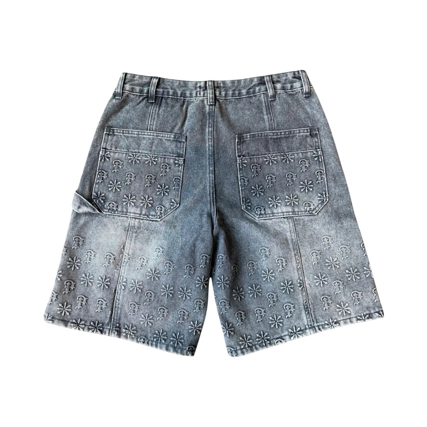 Prestige “embossed” denim shorts