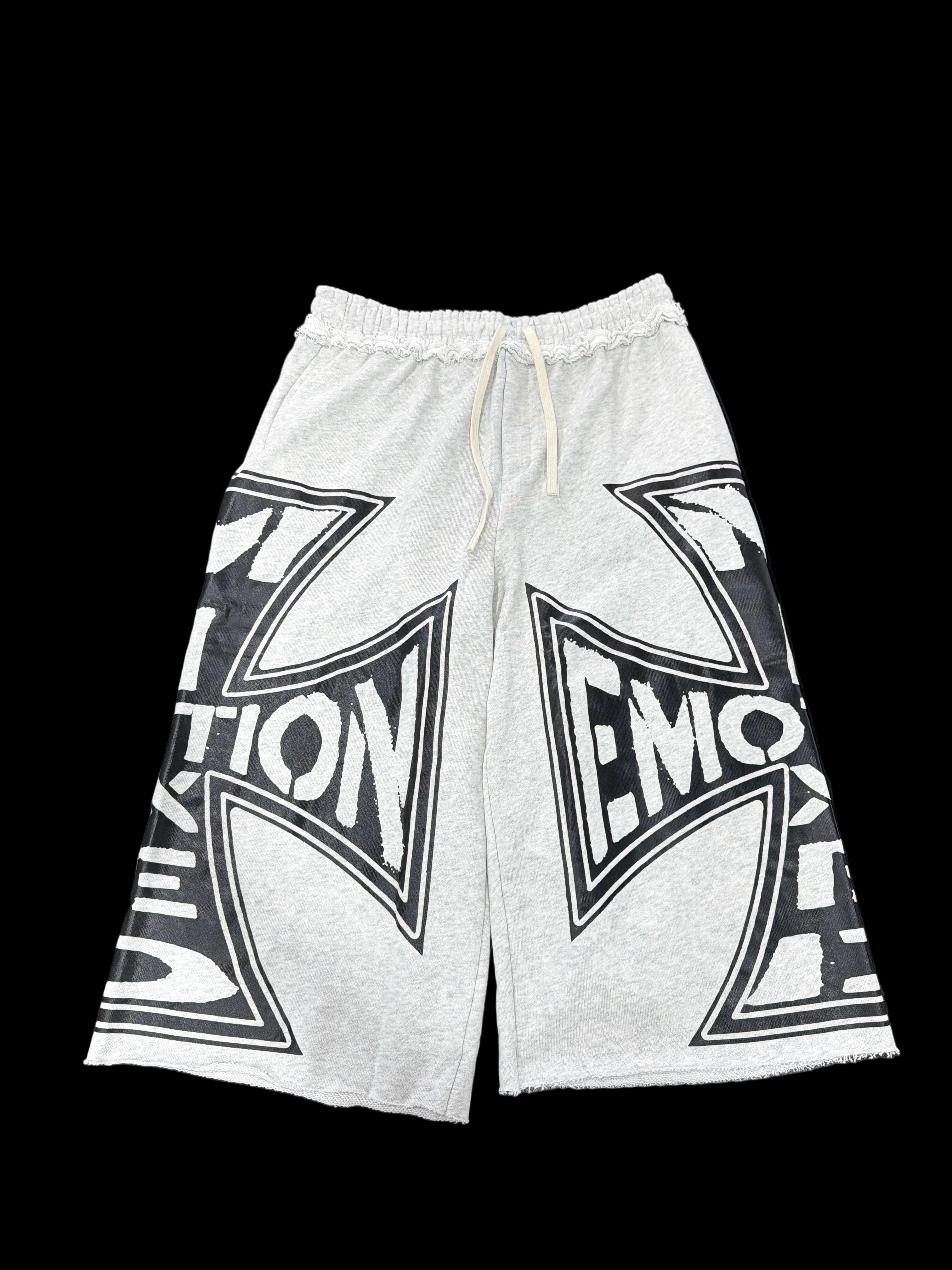 Mixed Emotions (grey) sweat shorts